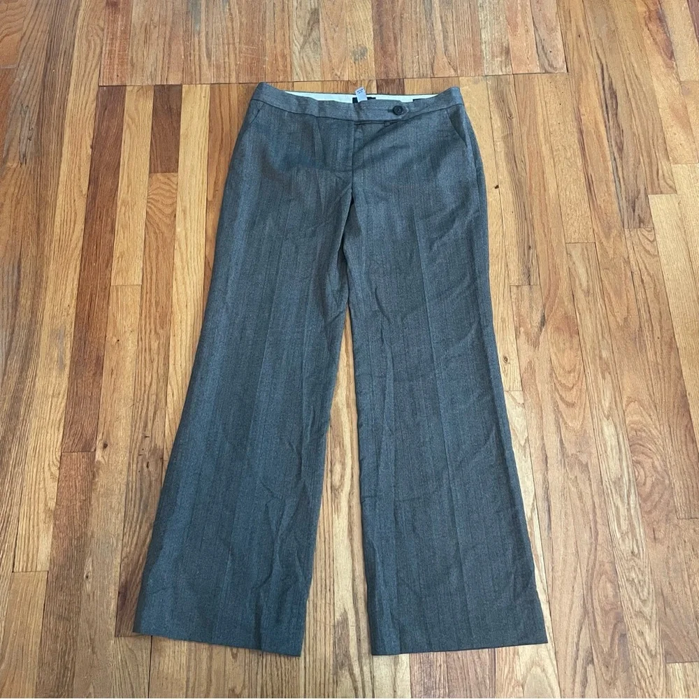 J.Crew Perfect Fit Gray Pinstripe Suit Pants size 10 - Picture 2 of 7